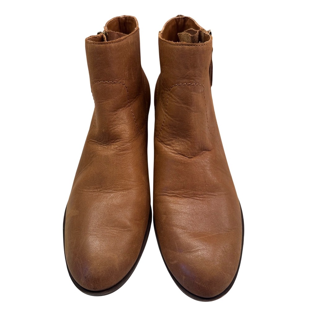 Lucky Brand Blandre Cognac Brown Leather‎ Ankle Boots Women's
Sz 11M Boho SCUFFS